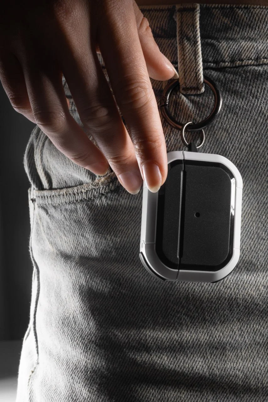 Футляр протиударний Black ed. для навушників Airpods 1/2, Пластик, купити оптом з доставкою