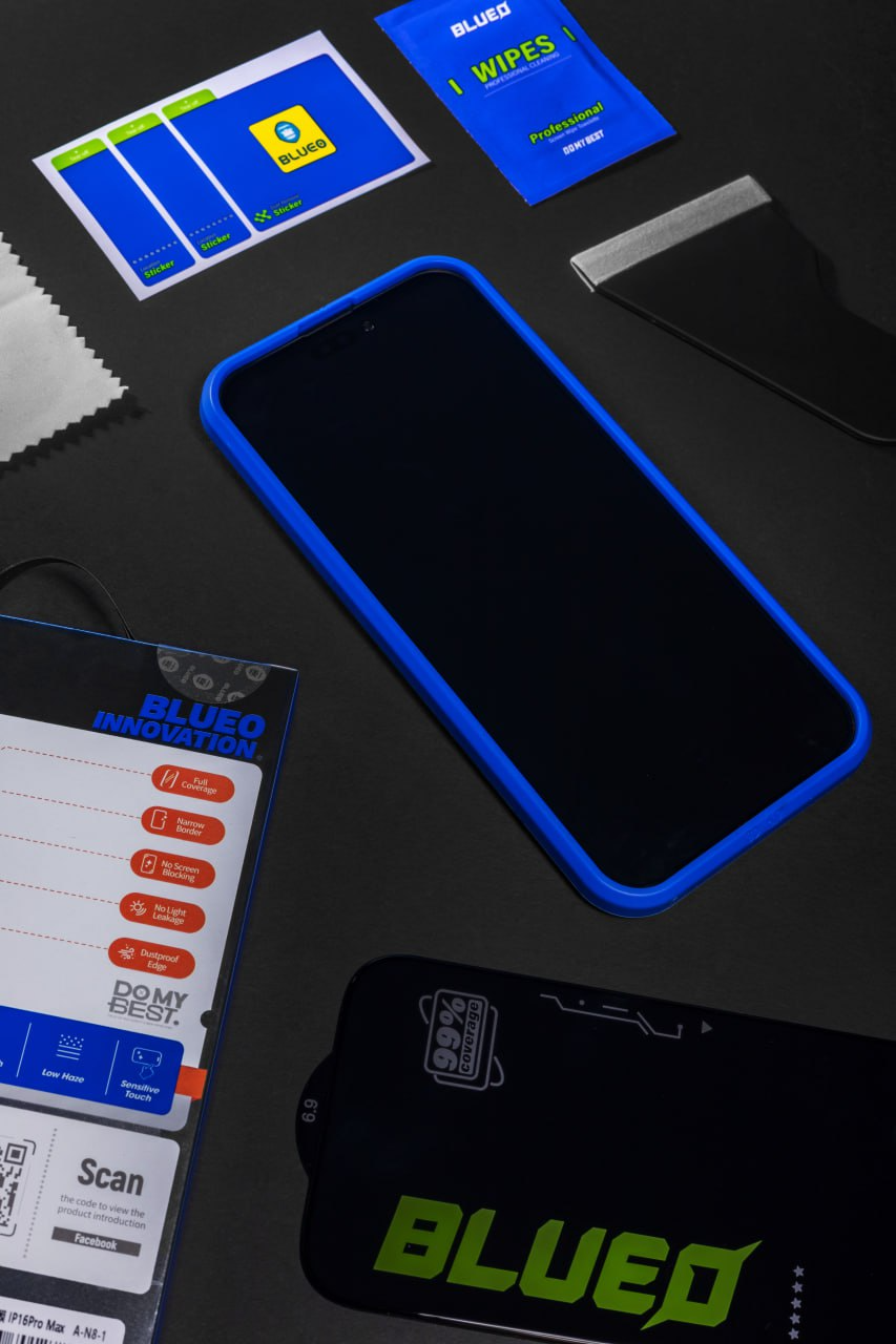 Защитное 3D стекло Blueo Hot Bending New для Apple iPhone 17 Pro Max / 16 Pro Max (6.9"), Закаленное стекло, купить оптом с доставкой