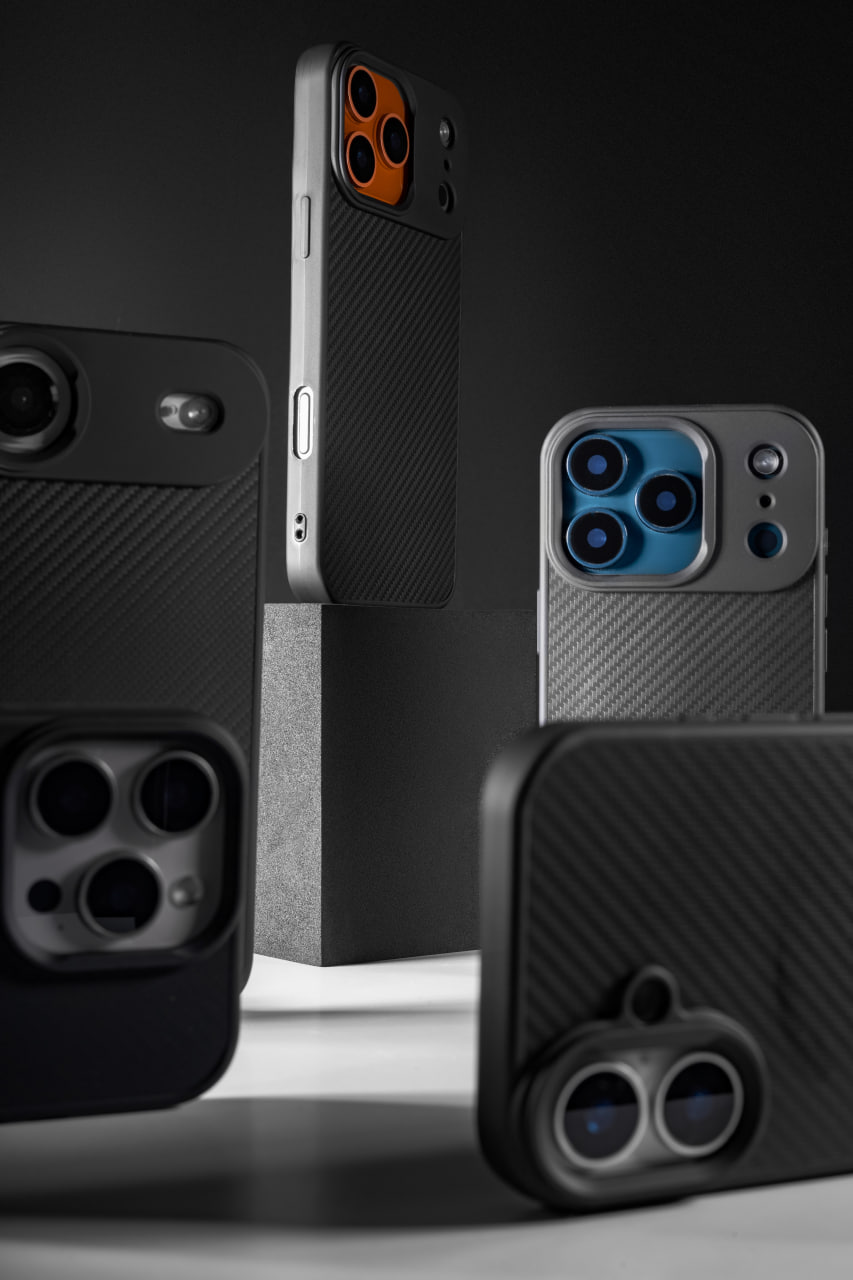 TPU чехол Carbon Protective with Magsafe для Apple iPhone 17 Pro Max (6.9"), TPU, купить оптом с доставкой