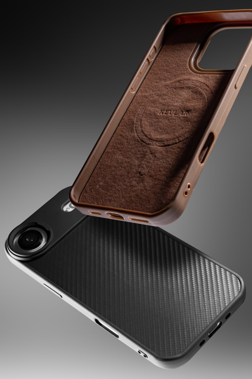 TPU чехол Carbon Protective with Magsafe для Apple iPhone 17 Pro Max (6.9"), TPU, купить оптом с доставкой
