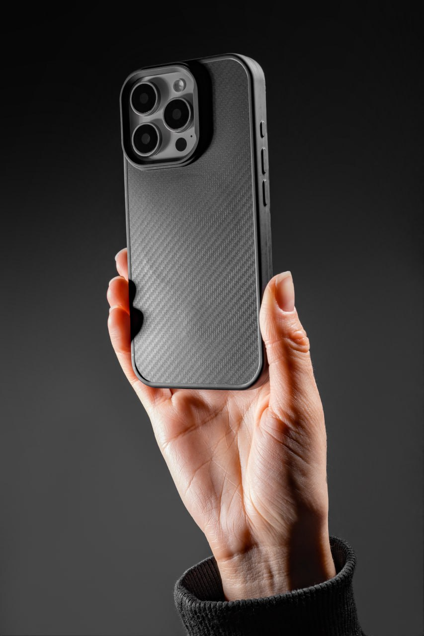 TPU чехол Carbon Protective with Magsafe для Apple iPhone 17 Pro Max (6.9"), TPU, купить оптом с доставкой