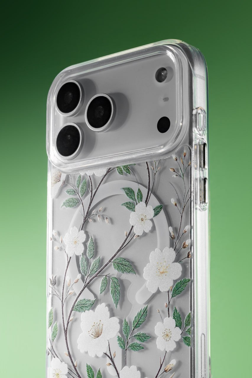 TPU+PC чехол Clear Garden with Magnetic Fit для Apple iPhone 16e / 17e (6.1"), TPU+PC, купить оптом с доставкой