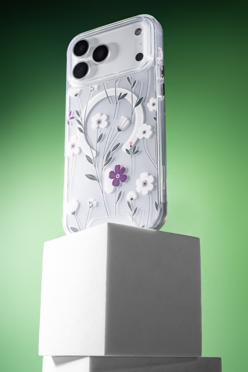 TPU+PC чехол Clear Garden with Magnetic Fit для Apple iPhone 16e / 17e (6.1"), TPU+PC, купить оптом с доставкой