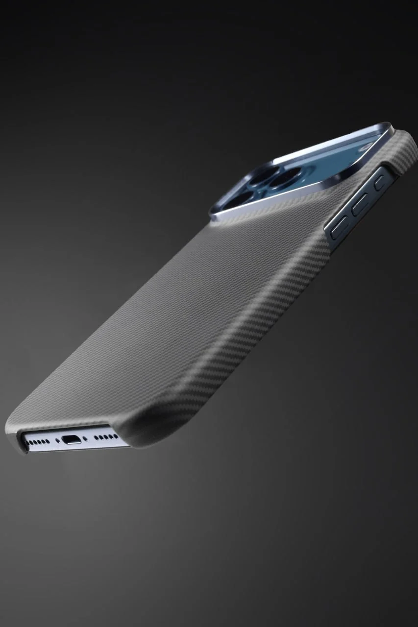Чехол PC Carbon Protection Slim with MagSafe для Apple iPhone 15 (6.1"), Пластик, купить оптом с доставкой