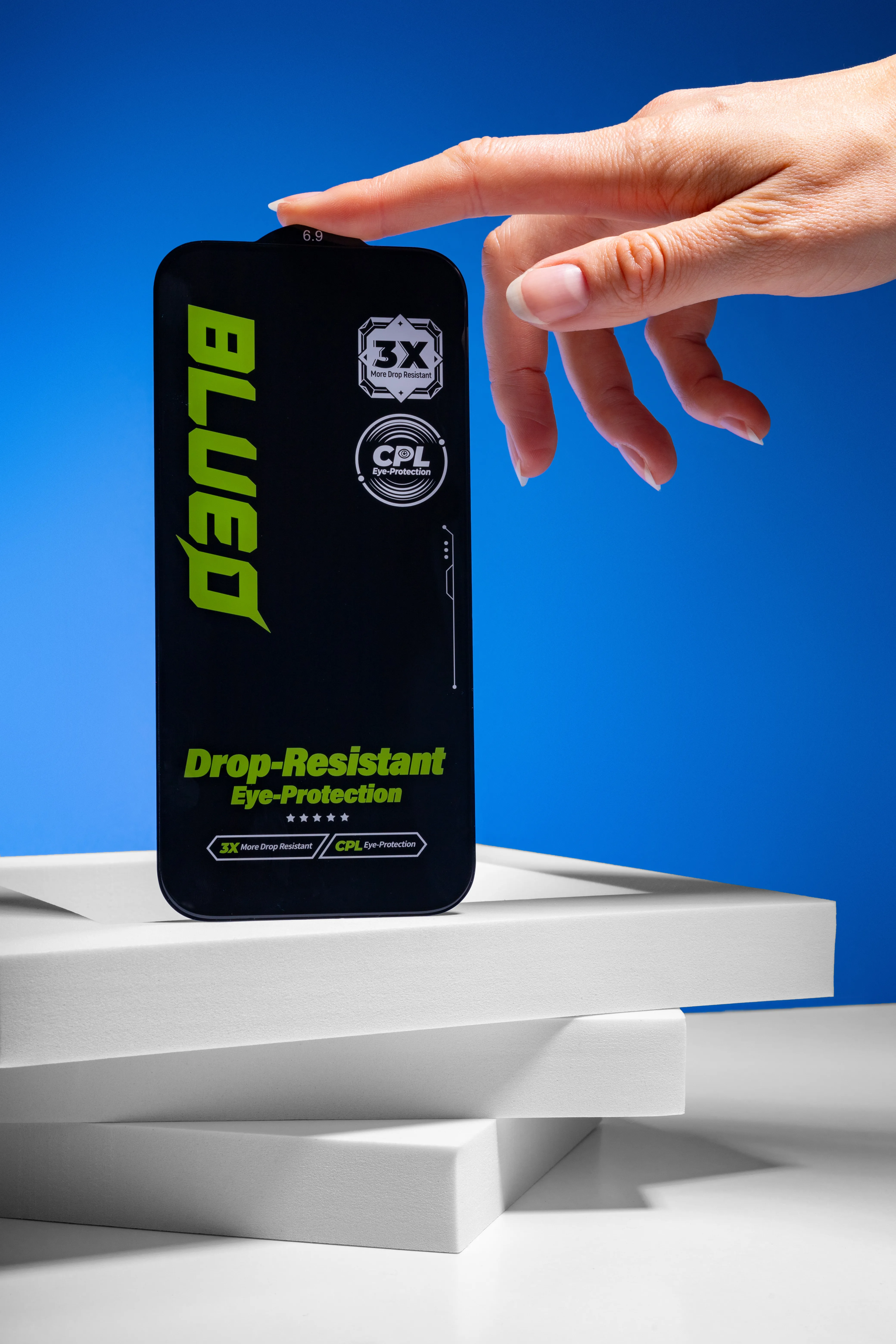 Защитное 2.5D стекло Blueo Drop-Resistant (35+ KG) для Apple iPhone 17 / 17 Pro / 16 Pro (6.3"), Закаленное стекло, купить оптом с доставкой