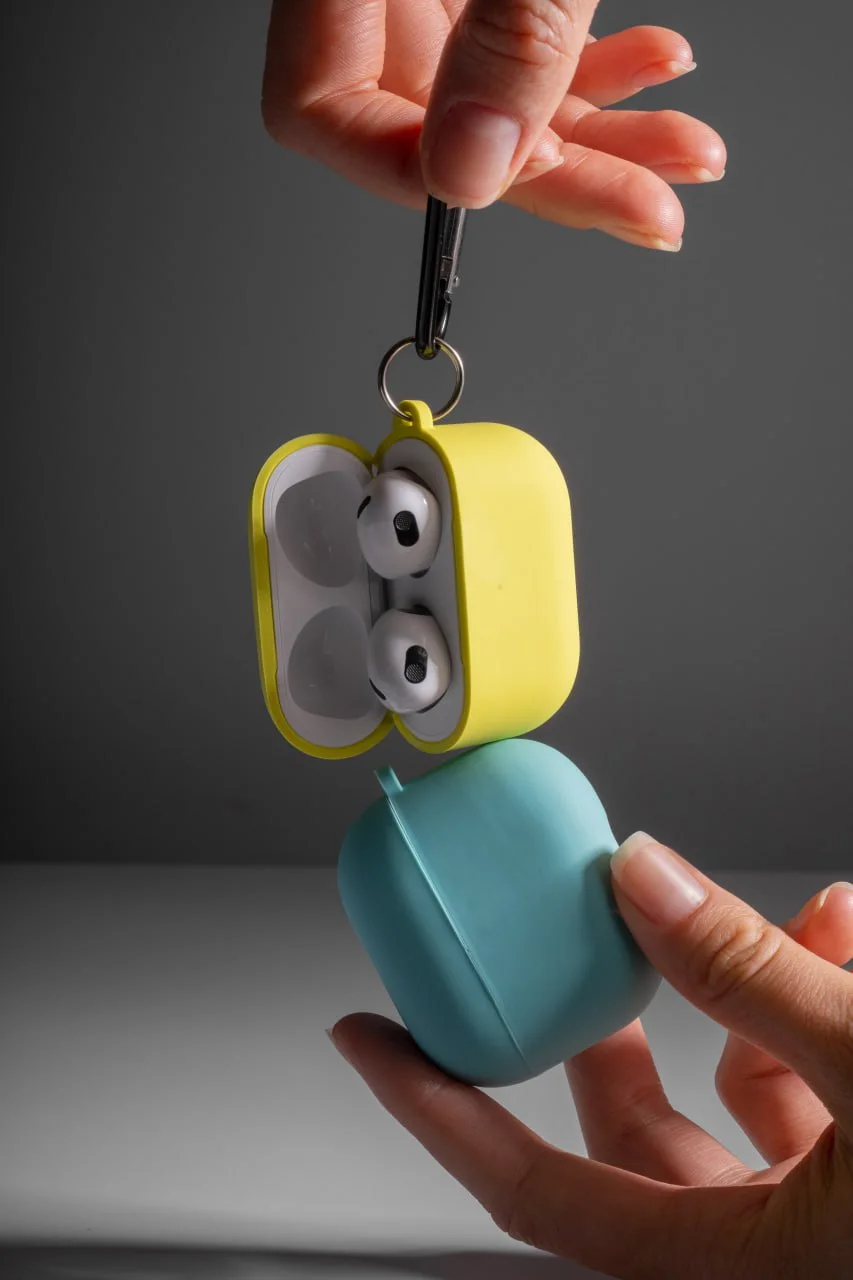 Силиконовый футляр с микрофиброй для наушников Airpods 3, Силикон, купить оптом с доставкой