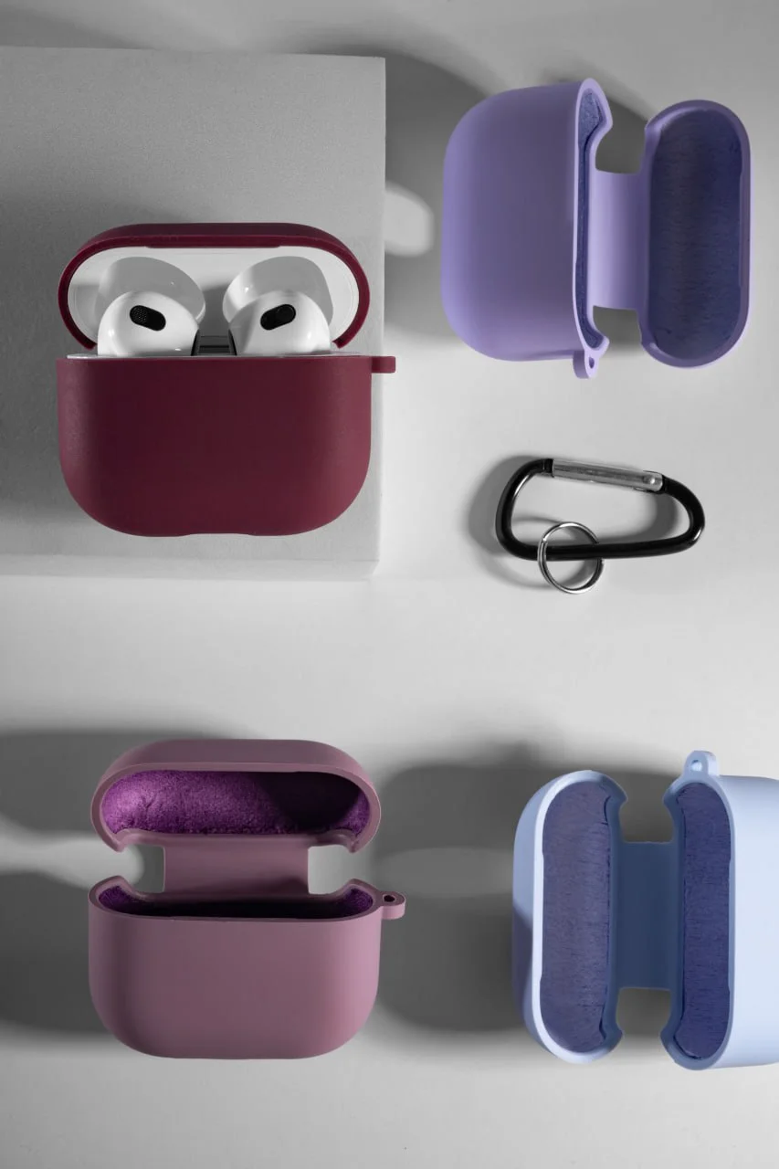 Силиконовый футляр с микрофиброй для наушников Airpods 3, Силикон, купить оптом с доставкой