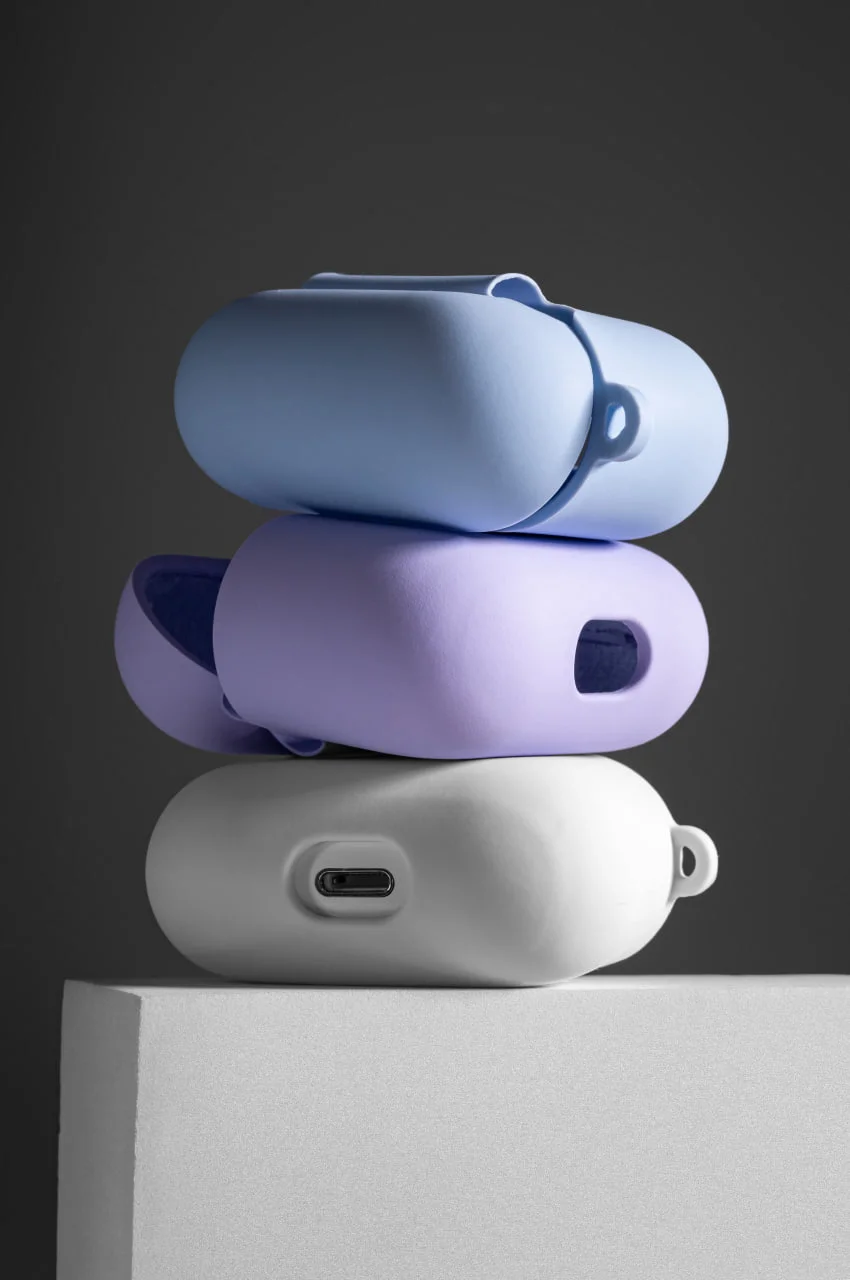 Силиконовый футляр с микрофиброй для наушников Airpods 3, Силикон, купить оптом с доставкой