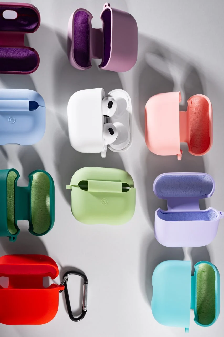 Силиконовый футляр с микрофиброй для наушников Airpods 3, Силикон, купить оптом с доставкой