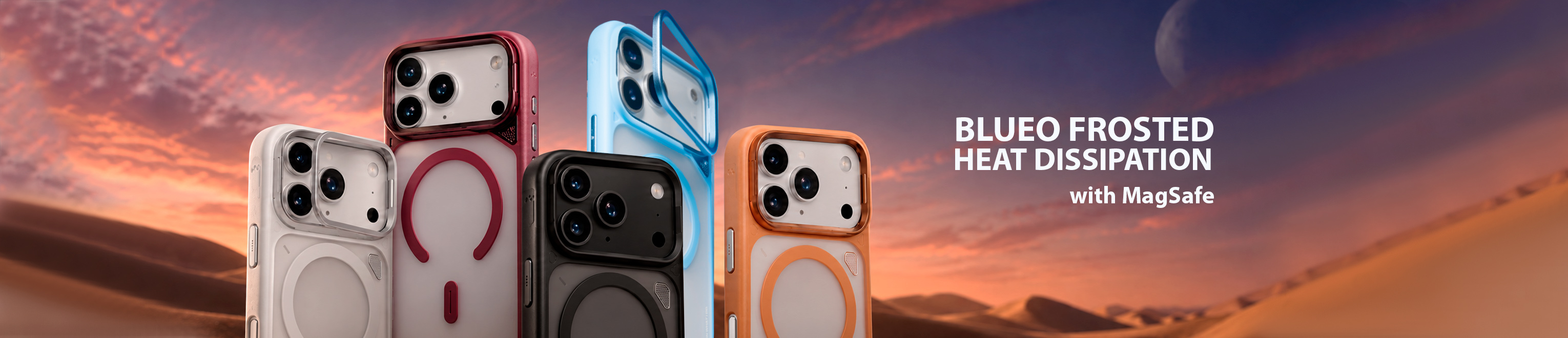 TPU+PC чохол Blueo Frosted Heat Dissip. with MagSafe