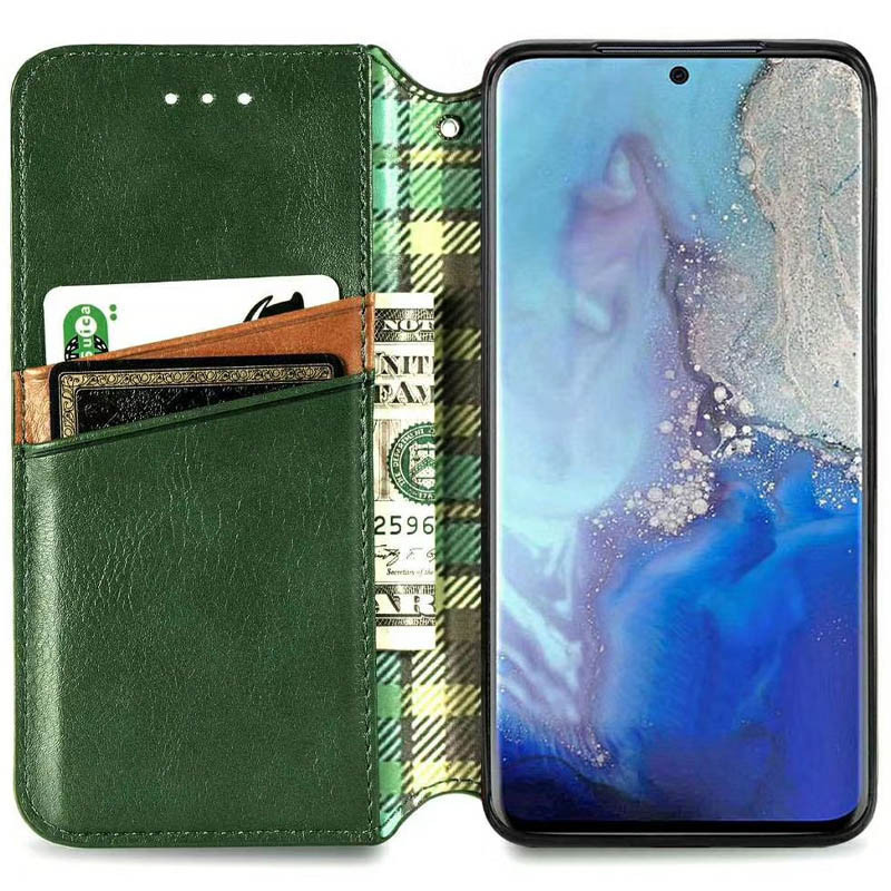 Кожаный чехол-книжка GETMAN Cubic (PU) для Samsung Galaxy A13 4G, Зеленый 6, Искусственная кожа, купить оптом с доставкой