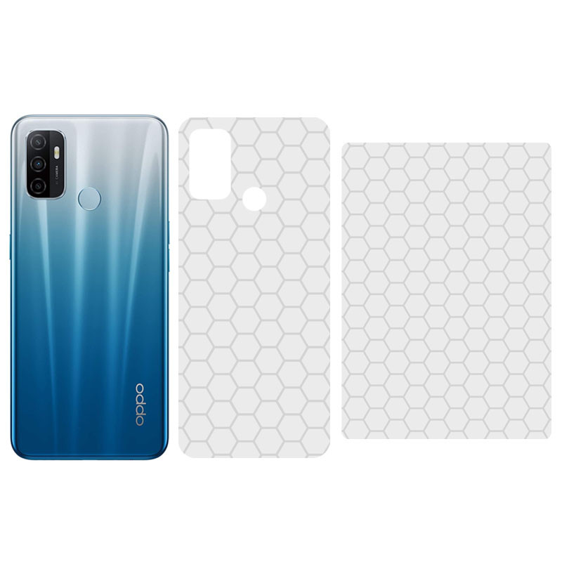 Защитная пленка SKLO Back (тыл) Transp. (тех.пак) для Oppo Reno 5 Lite, Прозрачный / Соты, Бронированная пленка, купить оптом с доставкой
