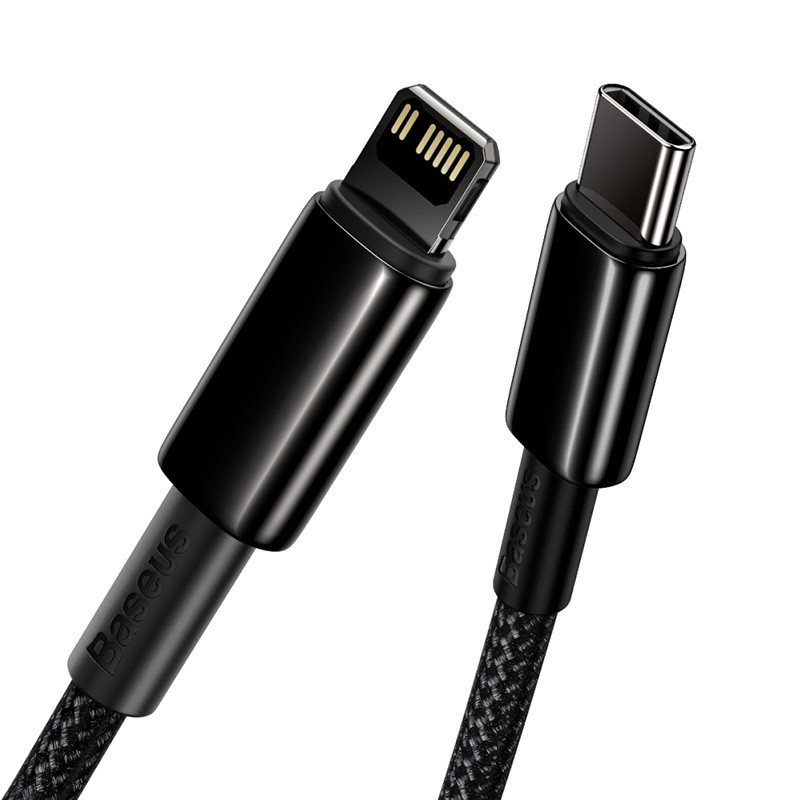 Дата кабель Baseus Tungsten Gold Type-C to Lightning PD 20W (1m) (CATLWJ) на картинке №2