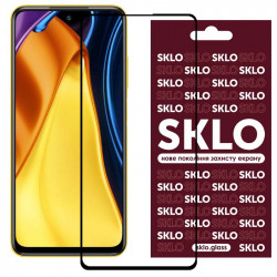 Защитное стекло SKLO 3D (full glue) для Xiaomi Poco M3 Pro 4G / 5G